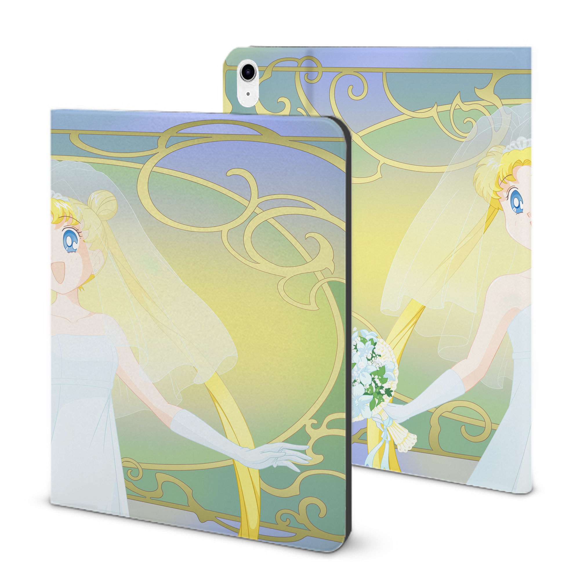 （画像用） 美少女戦士セーラームーン Sailor Moon IPad ケース ブック型 PUレザー TPU 耐衝撃 軽量 薄型 ペン収納なし 全面保護 IPad 各モデル対応